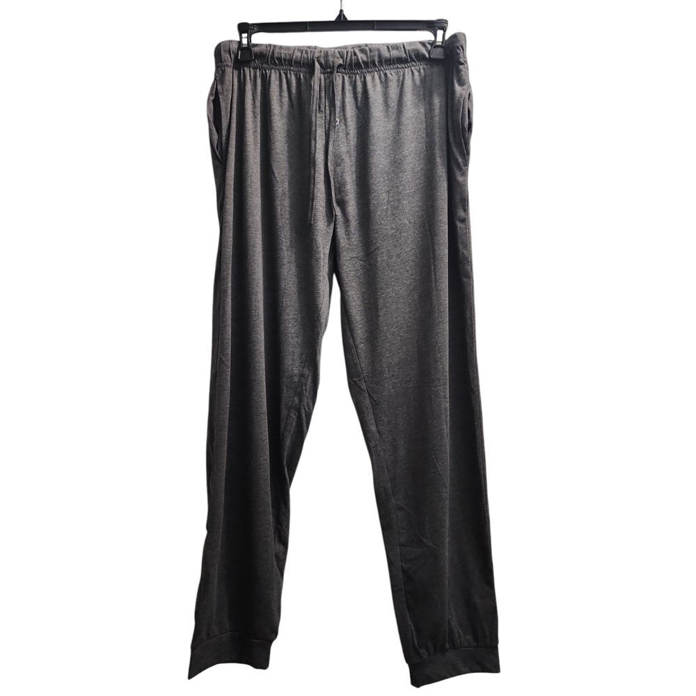 Essential Men's Knit Jogger Pants Comfortable Cotton‎ Blend Loungewear XL Gray
